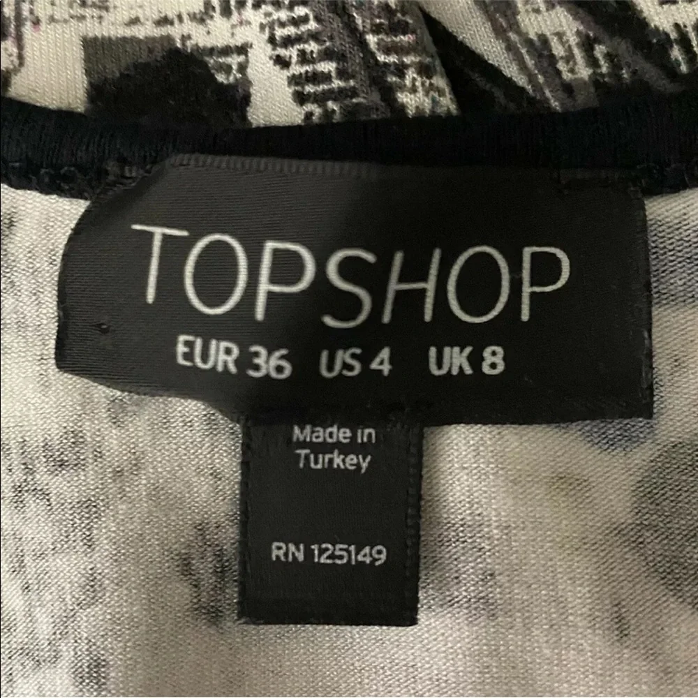 Topshop Bodycon Dress 🌺 Cute Newsprint - Picture 12 of 12